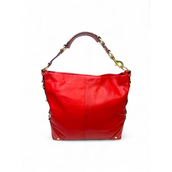 Coach Vintage Y2K Red leather Zoe Hobo Bag - Picture 4 of 12